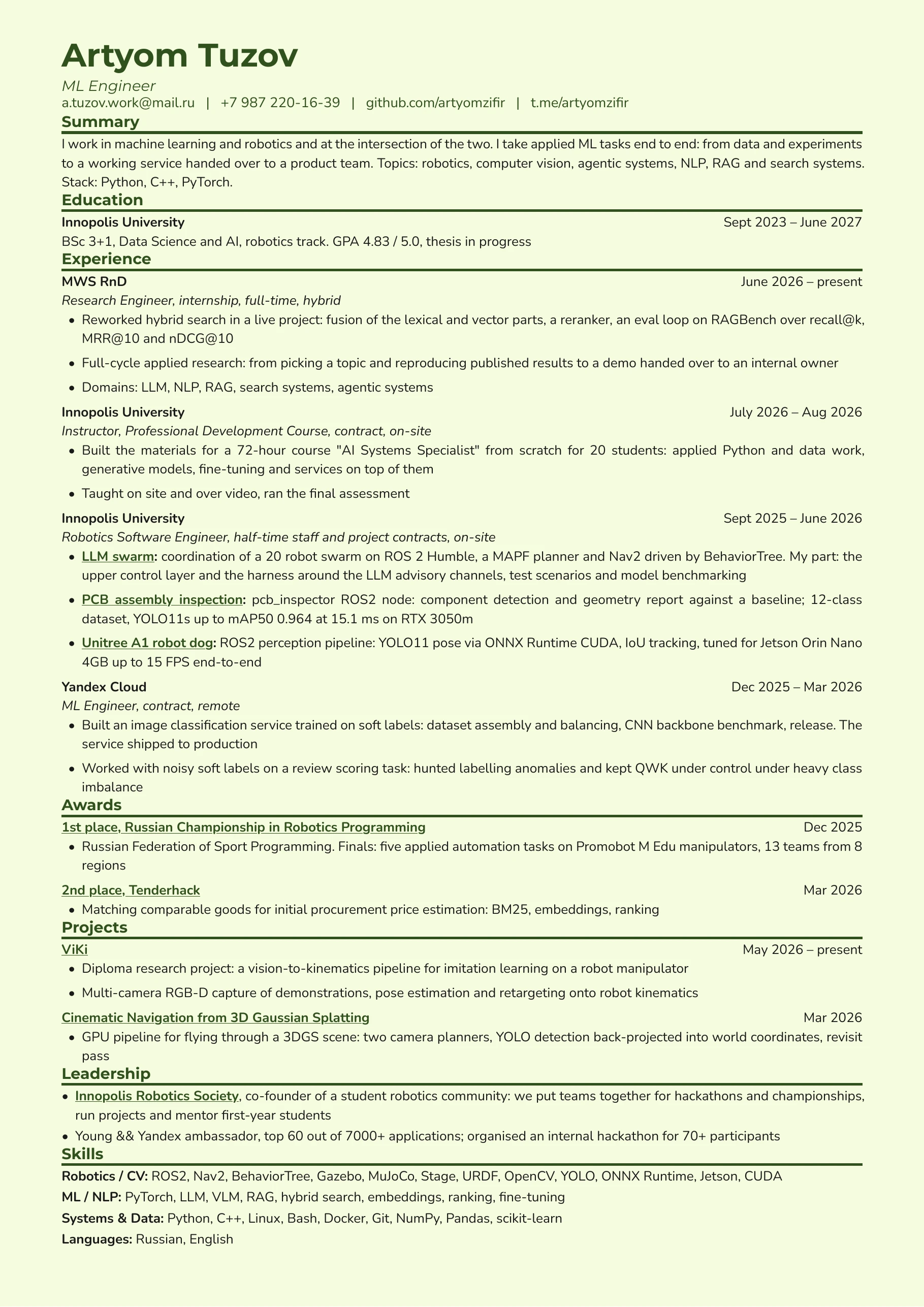 CV preview